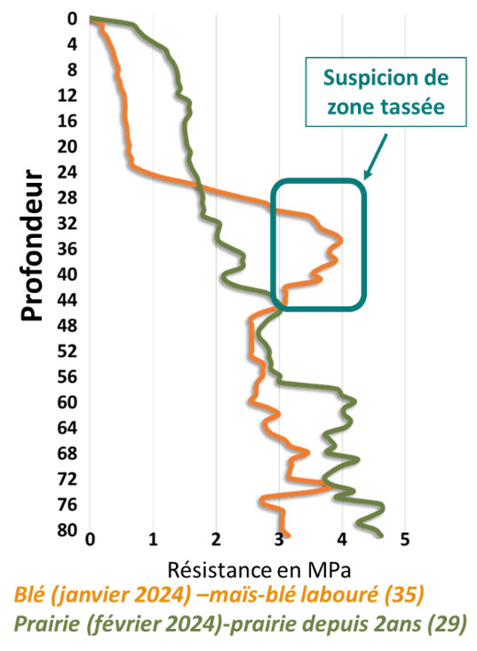 Figure 2 : Exemples de test pénétromètre