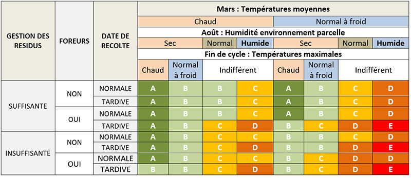 Évaluation du risque d’accumulation de déoxynivalenol (DON) dans les parcelles de maïs à la récolte