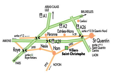 How to come to Villers Saint Christophe