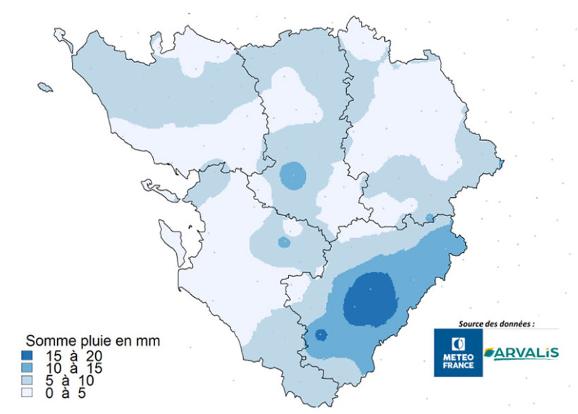 Carte 1 : Cumul de pluie du 10 au 18 avril 2026 