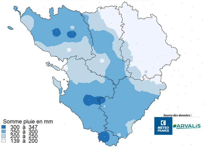Carte 1 : Cumul de pluie entre le 1er janvier et le 15 février 2026