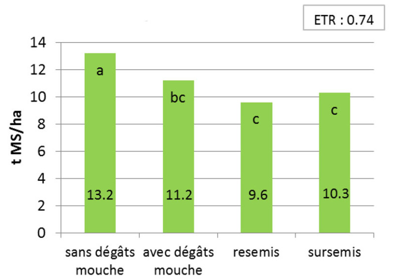 Figure 1 : Rendement en maïs fourrage à Bignan (56) en 2016