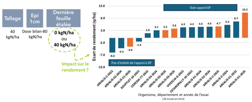 Figure 2 : Impact de la dose d’azote à DFE sur le rendement
