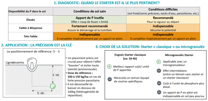 Figure 2 : Clés de raisonnement de l’utilisation d’un engrais starter
