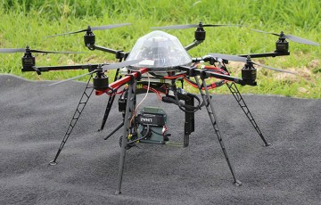 Drone en parcelle agricole