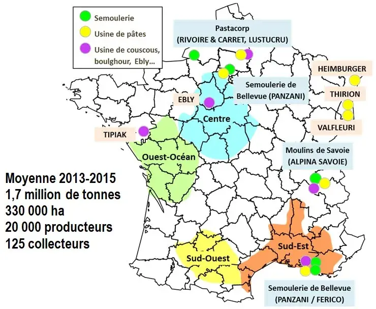 La filière française de blé dur en 2017