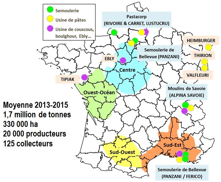 La filière française de blé dur en 2017