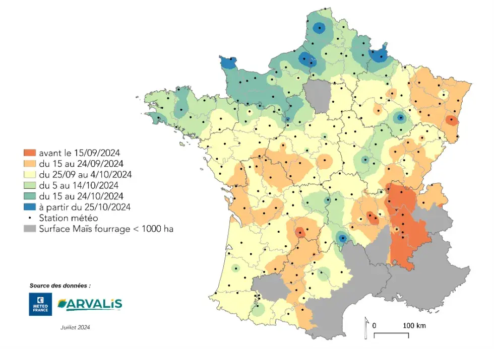 Estimation de la date de récolte pour le second créneau de semis 2024 