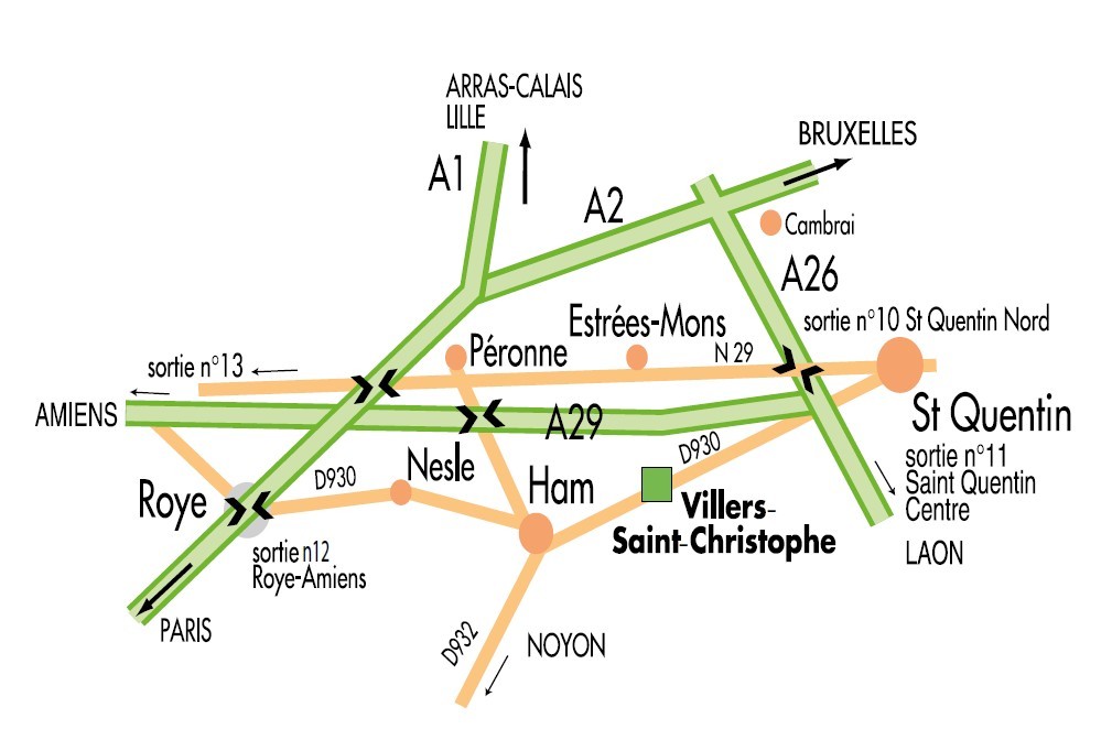 Map Villers St Christophe