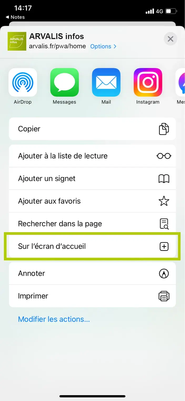 Etape 2_Sur l'écran d'accueil