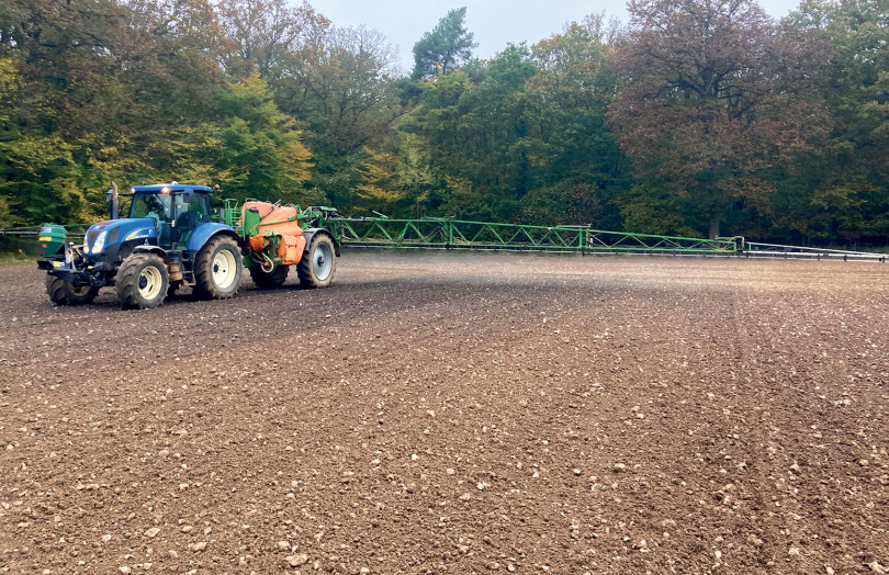 pulvérisateur herbicide prélevée sur blé 